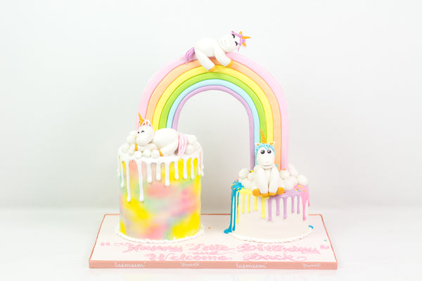 Rainbow Birthday Cake - كيكة ملونه