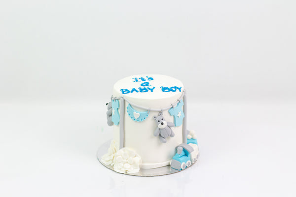 Baby Boy Cake - (كيكة مولود جديد (ولد