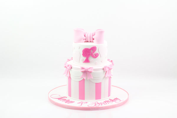 Pink Bow Birthday Cake كيكة يوم ميلاد
