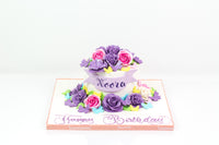 Purple Flower Cake I - كيكة مزينة بالورود