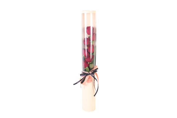 Cylinder Flower Bouquet I - تنسيق ورد في اسطوانة ورقية I