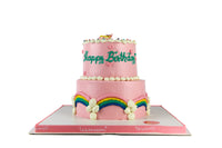Two-Tiered birthday cake I - I كعكة عيد ميلاد من طبقتين