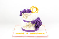 Purple Roses Engagement Cakes - كيكة خطوبة