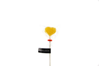 Yellow Heart Candy on a Stick-حلو بابلتس على شكل قلب