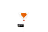 Orange Heart Candy on a Stick - حلو بابلتس على شكل قلب