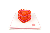 Red Heart Birthday Cake - كعكة عيد ميلاد على شكل قلب
