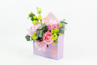 Purple Envelope Flower Box - تنسيق ورد داخل مغلف