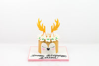 Sleeping Deer Birthday Cake - كيكة يوم ميلاد