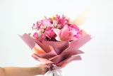 Pink Flowers Bouquet II- بوكيه ورد زهري