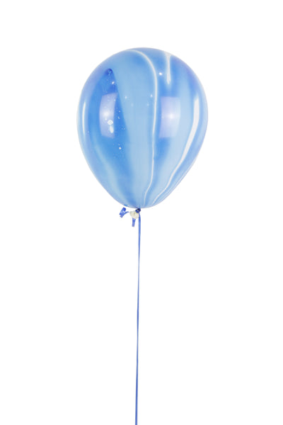 Blue Marble Balloon بالونه لاتكس رخاميه - اللون ازرق