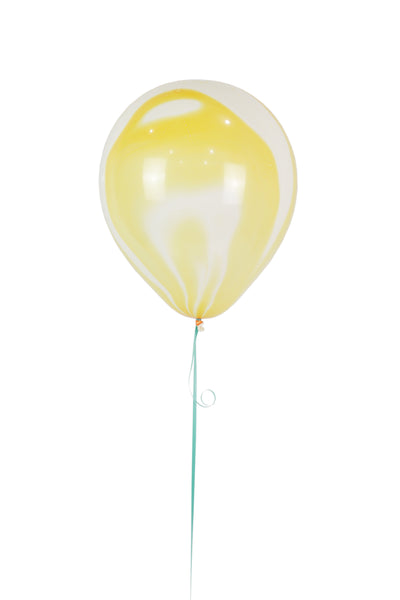 Yellow Marble Balloon بالونه لاتكس رخاميه - اللون اصفر