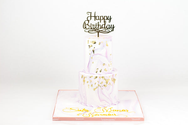 Hope Cakes - Happy Saturday!! 💜 I am loving this purple marble birthday  cake I made this week! ✨So fun and elegant! . . . #hopecakes #cake  #cakedecorating #customcakes #cakesofinstagram #marblecake #goldmarblecake #