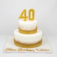40th Birthday Cake - كيكة يوم ميلاد