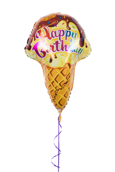 Birthday Ice Cream Shaped Foil Balloon بالونه على شكل ايس كريم