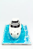 Yacht  Shaped  Birthday Cake - كيكة على شكل يخت