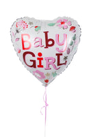 Heart Shaped Baby Girl Foil Balloon بالونه على شكل قلب لمولوده جديده