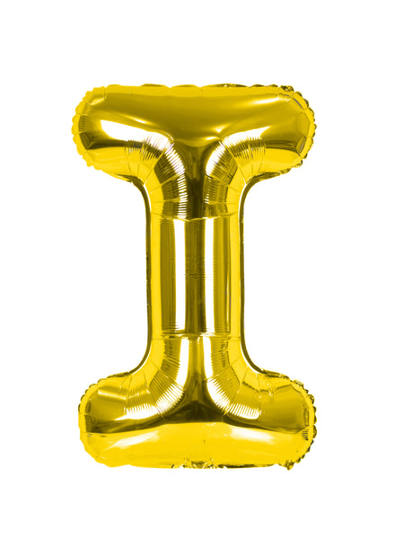 Letter "I" Gold Foil Balloon -حرف I ذهبى فويل بالون