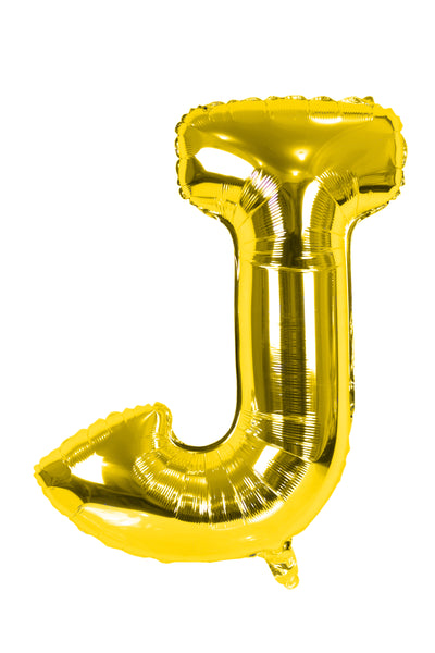 Letter "J" Gold Foil Balloon -حرف J ذهبى فويل بالون
