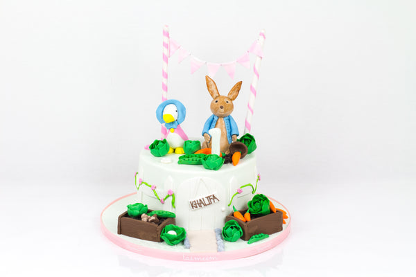 Rabbit Farmer Birthday Cake - كيكة بشخصية كرتونية