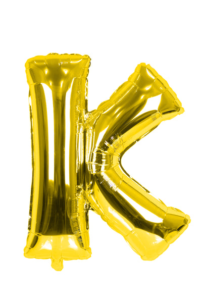 Letter "K" Gold Foil Balloons - حرف K ذهبى فويل بالون