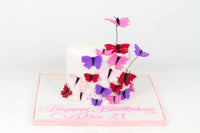 Colored Mini Butterfly Birthday Cake - كيكة الفراشات
