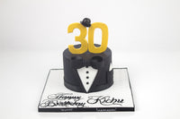Black Tuxedo Birthday Cake - كيكة توكسيدوا