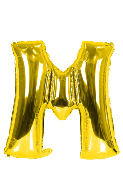 Letter "M" Gold Foil Balloon-حرف M ذهبى فويل بالون