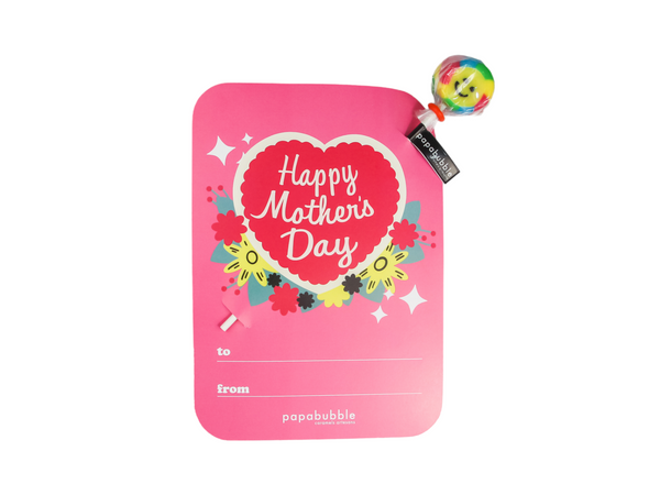 Mother’s Day greeting card with a lollipop - بطاقة تهنئة يوم الام مع مصاصه
