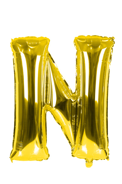 Letter "N" Gold Foil Balloon -حرف N ذهبى فويل بالون