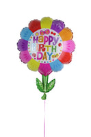 Happy Flower Shaped Foil Balloon بالونه على شكل ورده