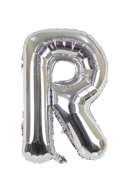 Letter "R" Silver Foil Balloon -حرف R سيلفر فويل بالون