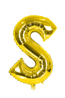 Letter "S" Gold Foil Balloon -حرف S ذهبى فويل بالون