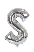 Letter "S" Silver Foil Balloon -حرف S سيلفر فويل بالون