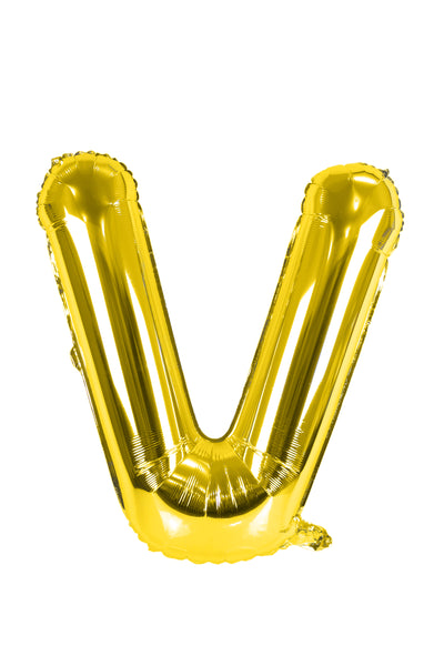 Letter "V" Gold Foil Balloon -حرف V ذهبى فويل بالون