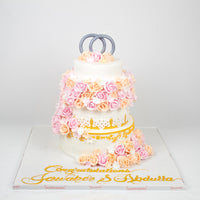 Floral Wedding Cake - كيكة زواج