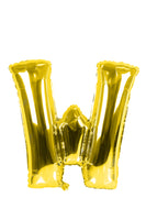 Letter "W" Gold Foil Balloon -حرف W ذهبى فويل بالون