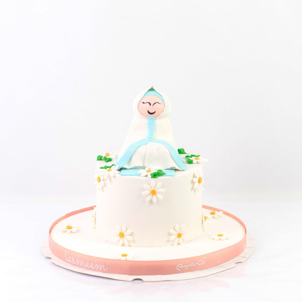 Round Hijab girl Birthday Cake- كيكة يوم ميلاد