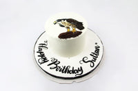 Round Falcon Birthday Cake -كيكة يوم الميلاد