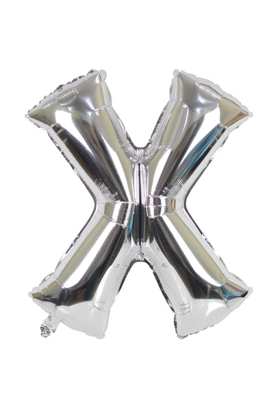 Letter "X" Silver Foil Balloon -حرف X سيلفر فويل بالون