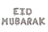 Eid Mubarak Silver Foil Set بالونات عيد مبارك