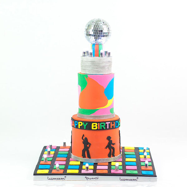 Disco Birthday Cake - كيكة يوم ميلاد