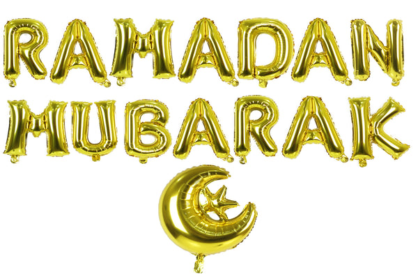 Ramadan Mubarak Foil Set - طقم احرف بالونات رمضان مبارك