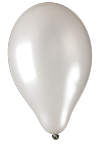 12'' Silver Latex Balloon بالون لاتكس حجم ١٢ بوصه - اللون فضي